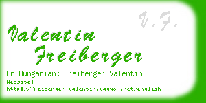 valentin freiberger business card
